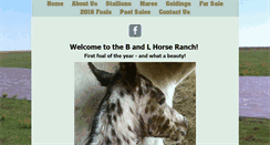 Desktop Screenshot of bandlhorseranch.com